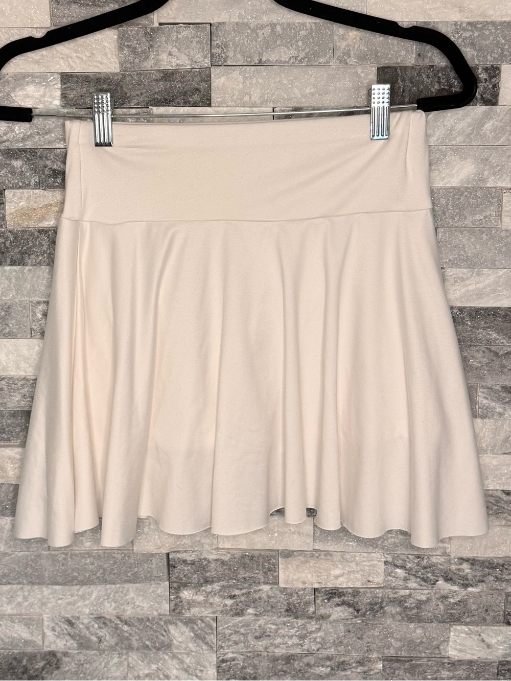Cream Skater Skirt by
